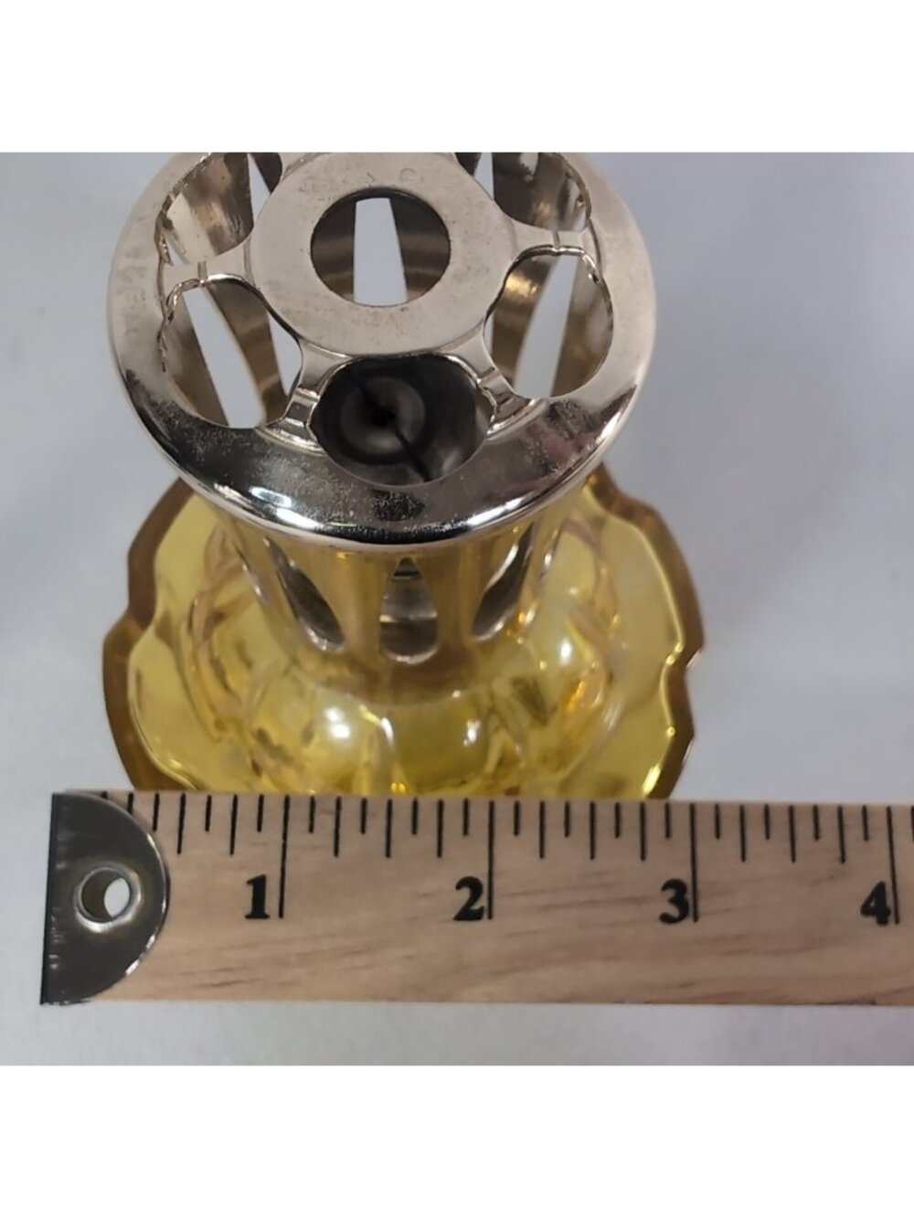 Vintage Amber Glass Lampe Berger France Catalytic Fragrance Lamp Amber Yellow - Picture 10 of 10